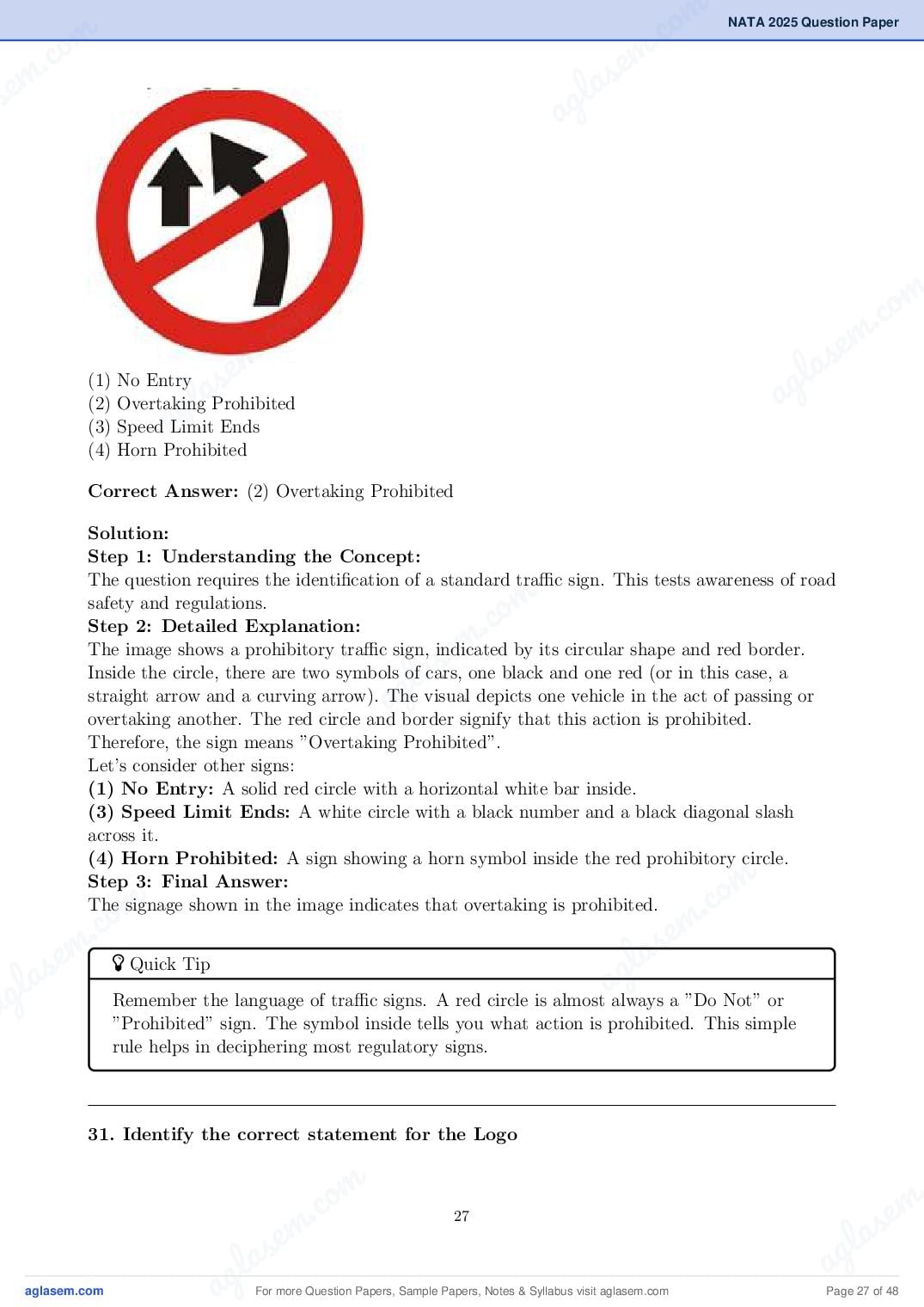NATA 2025 Question Paper PDF with Answer Key