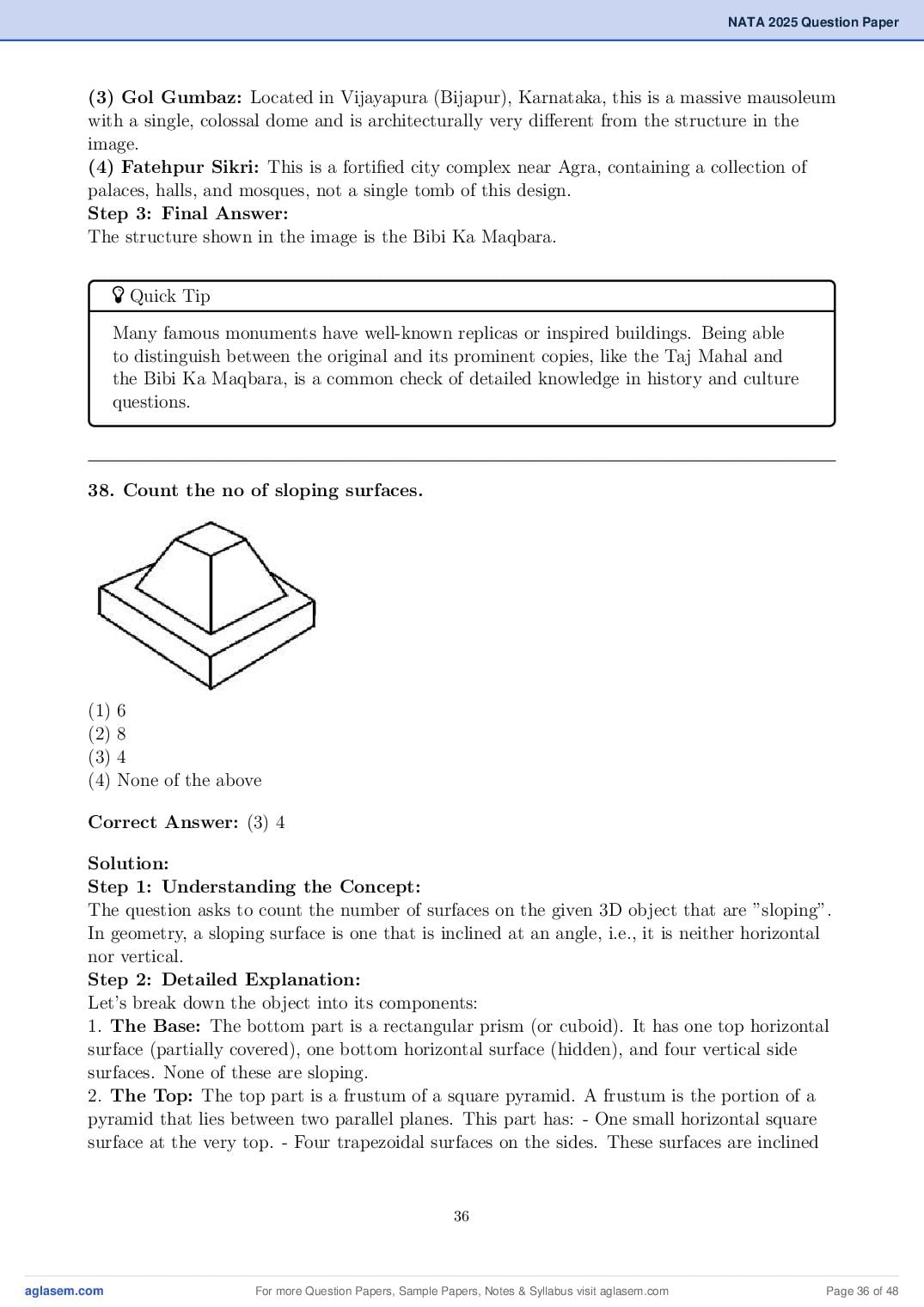 NATA 2025 Question Paper PDF with Answer Key