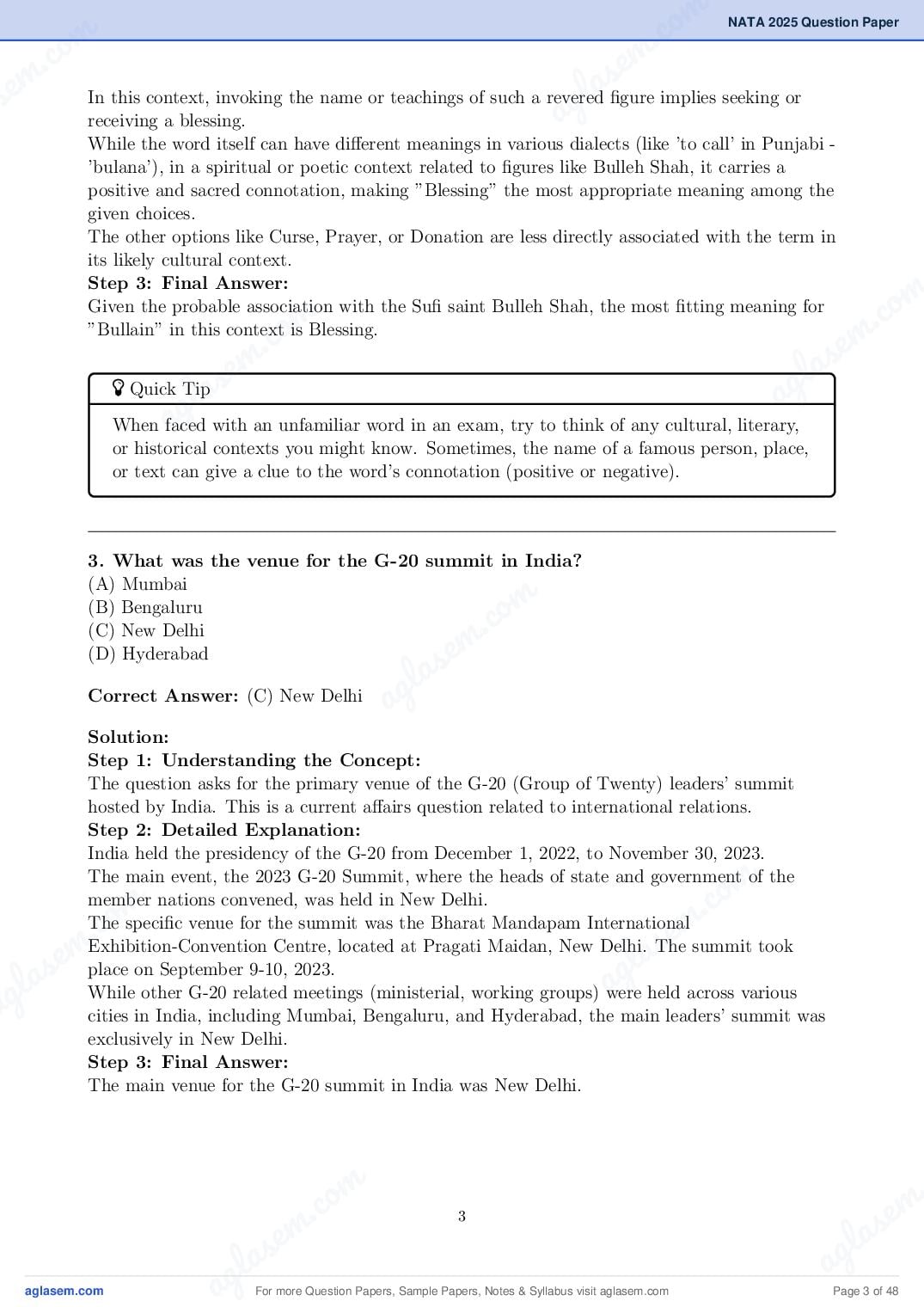 NATA 2025 Question Paper PDF with Answer Key