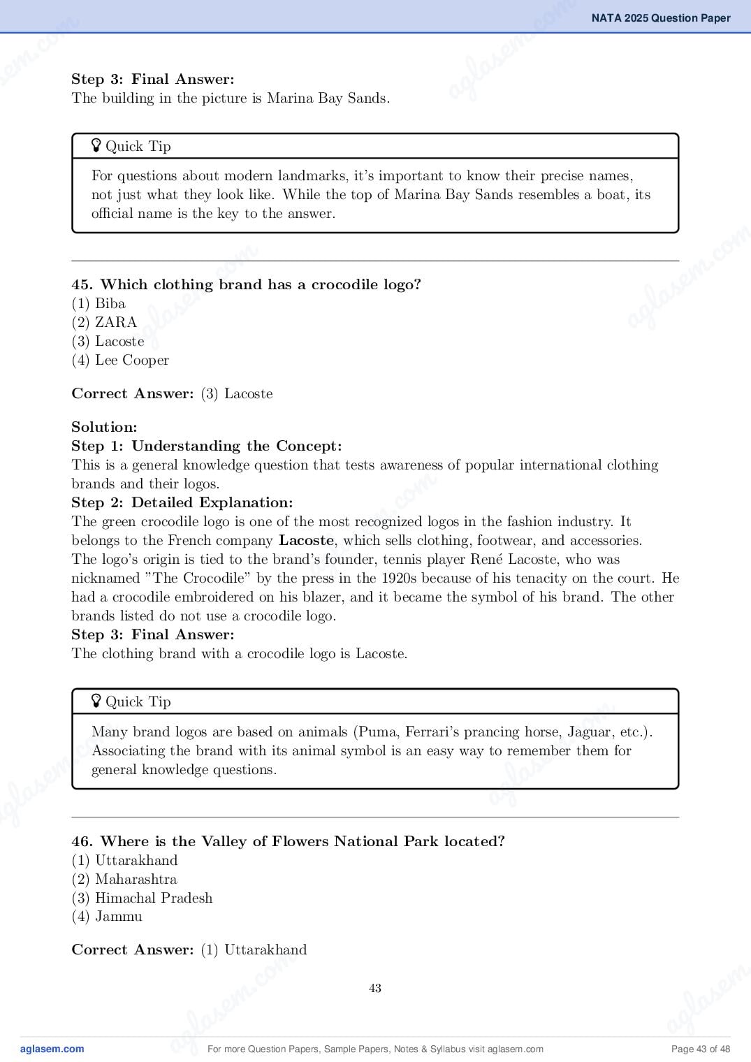 NATA 2025 Question Paper PDF with Answer Key