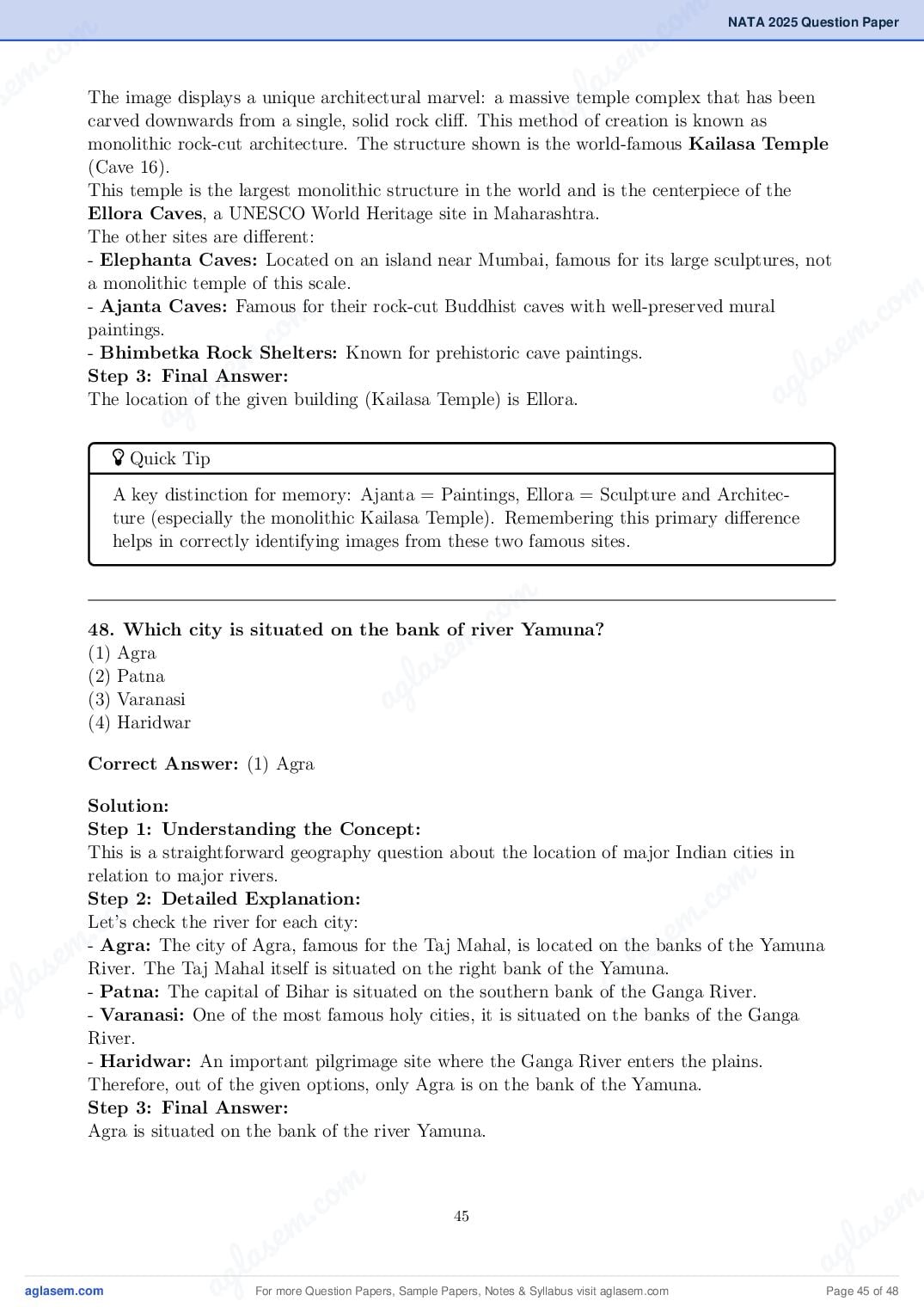 NATA 2025 Question Paper PDF with Answer Key