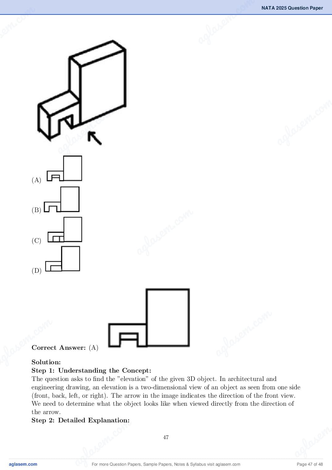 NATA 2025 Question Paper PDF with Answer Key