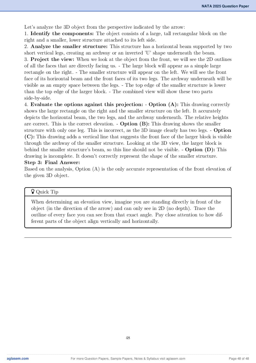NATA 2025 Question Paper PDF with Answer Key
