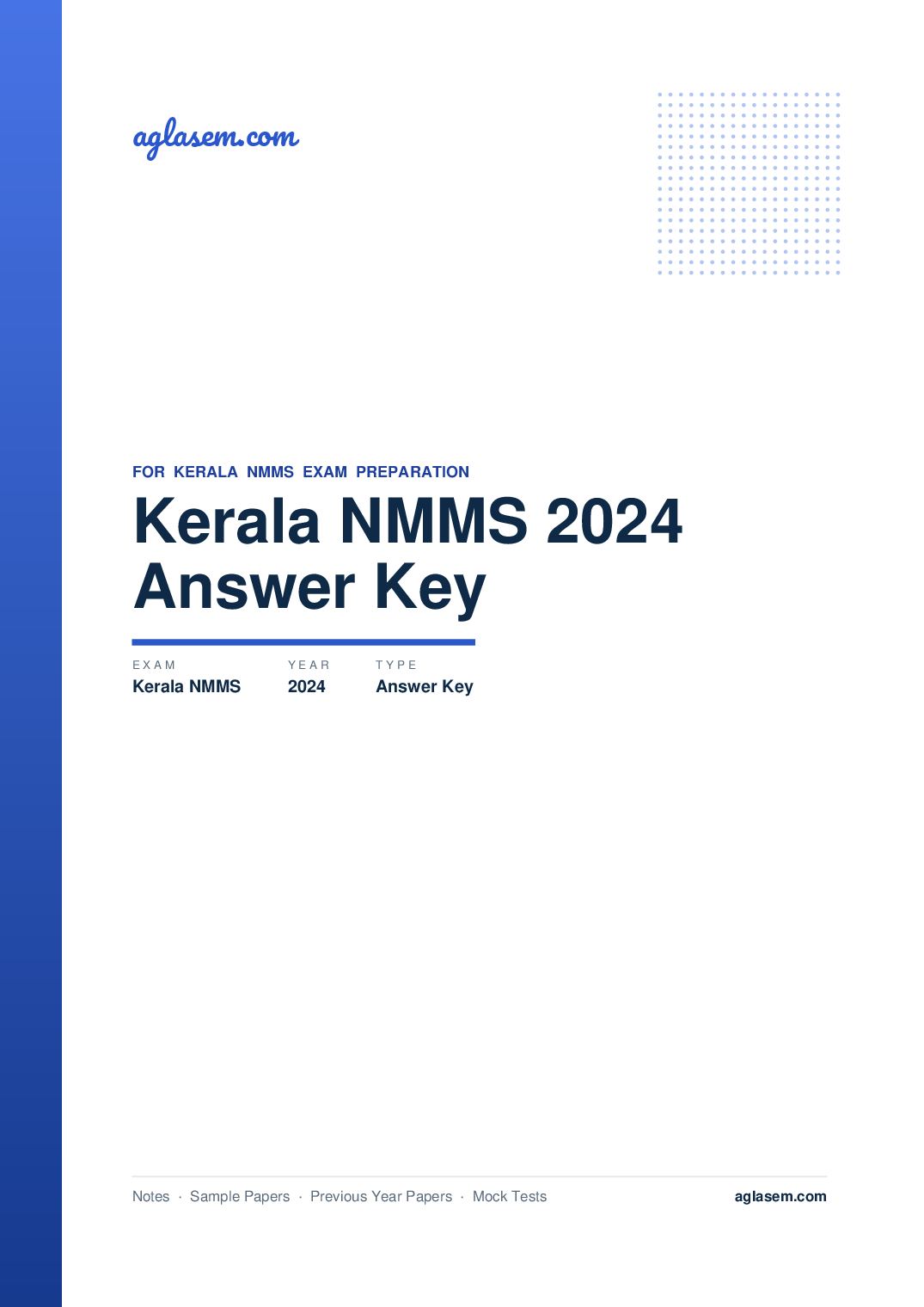Kerala NMMS Answer Key 2024 - Page 1 of 7