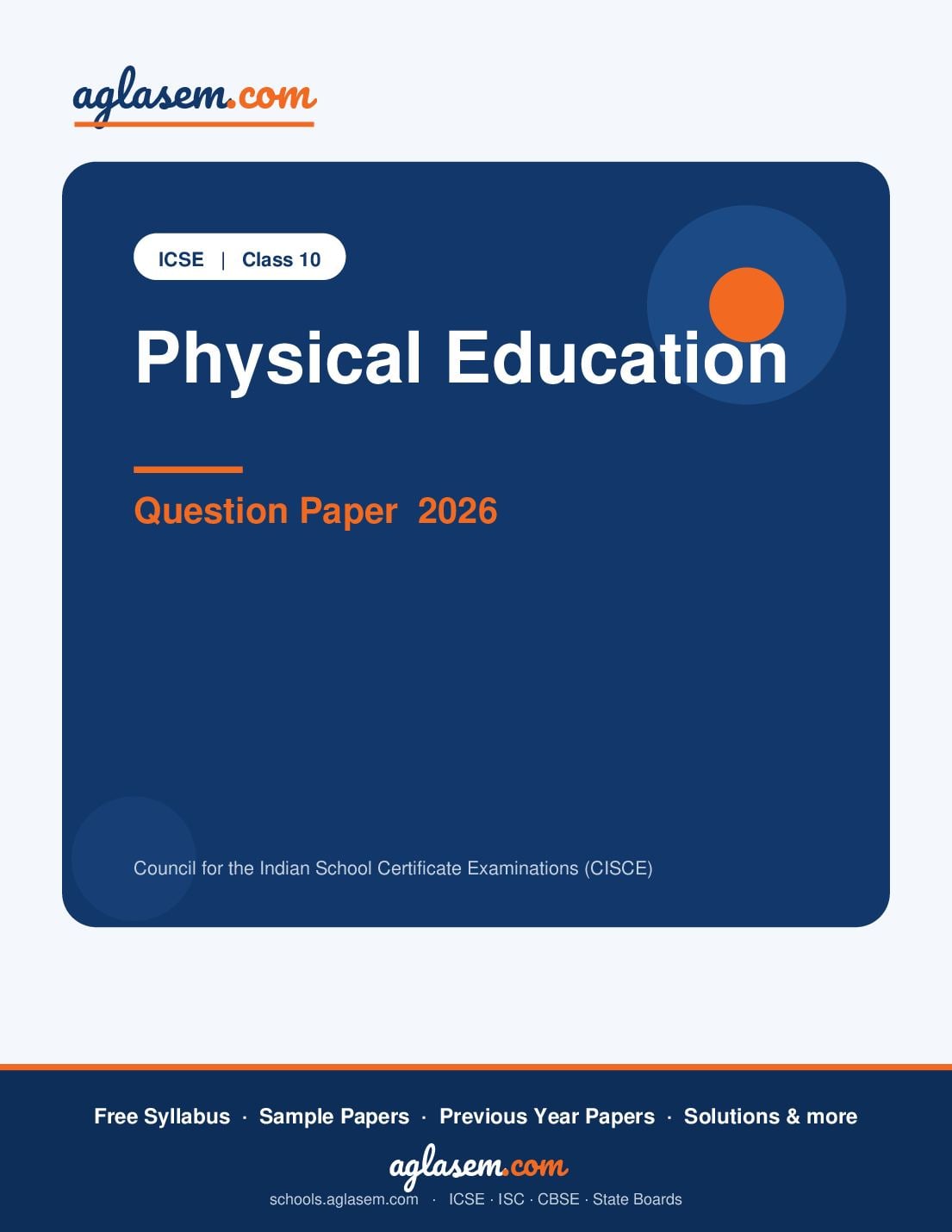 ICSE Class 10 Question Paper 2026 Physical Education - Page 1 of 20