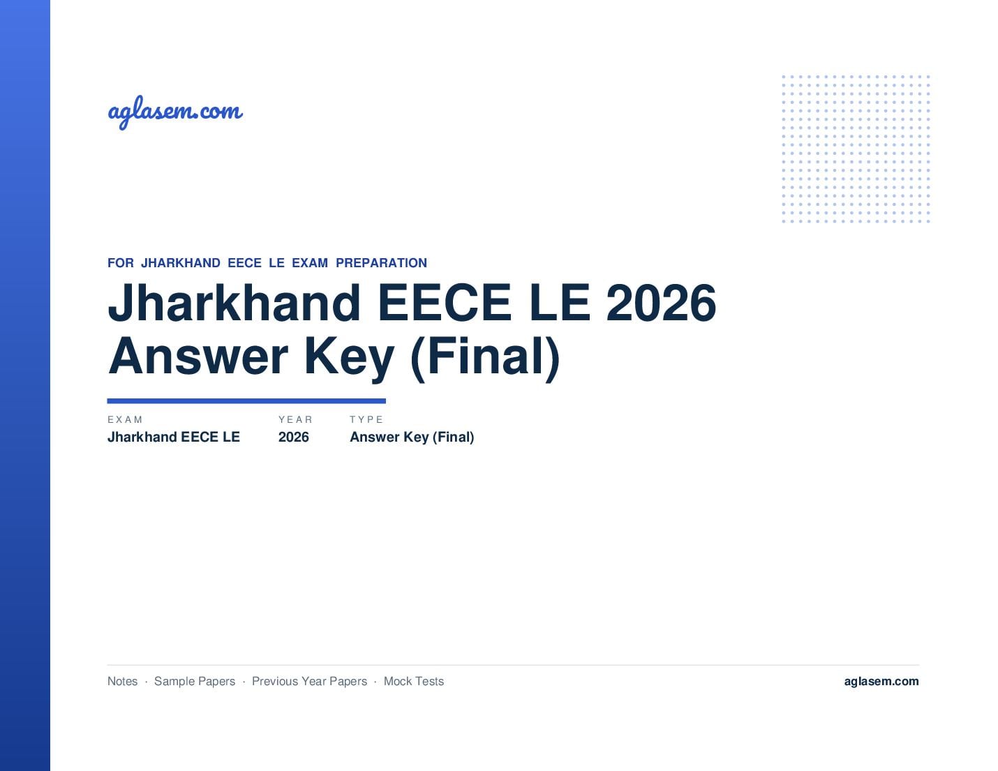 Jharkhand EECE LE 2026 Answer Key (Final) - Page 1 of 9