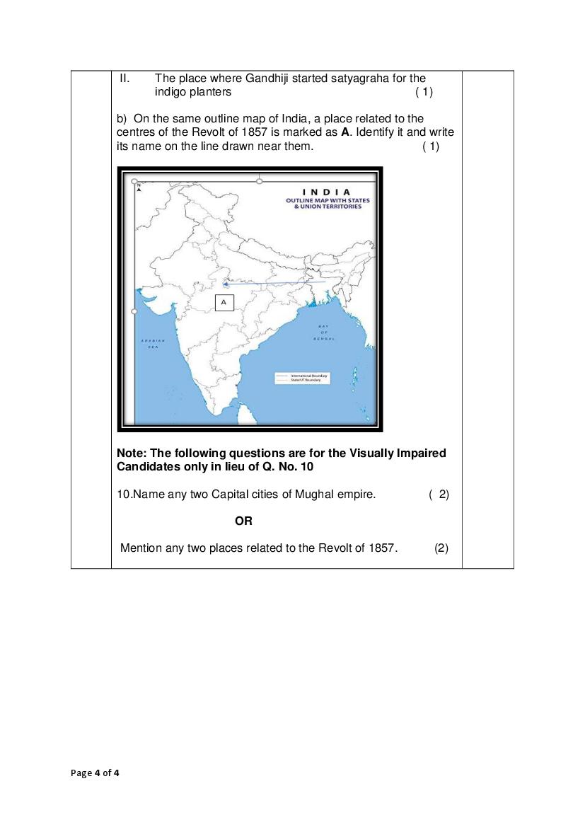 CBSE Sample Paper 2022 Class 12 History - Term 2, Term 1 PDF Download