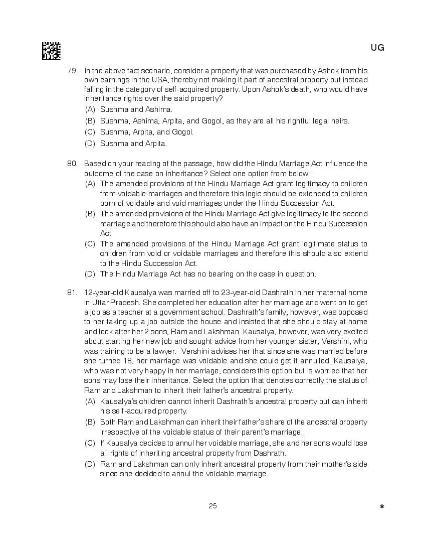 CLAT Question Paper 2024 Download Links: UG and PG Papers - AglaSem ...