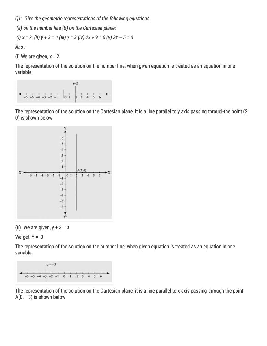 RD Sharma Solutions Class 9 Chapter 13 Linear Equations in Two Variables Excercise 13.4 - Page 1