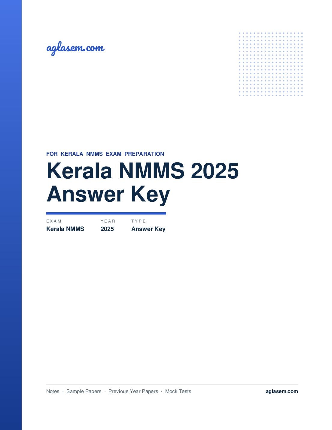 Kerala NMMS Answer Key 2025 - Page 1 of 7