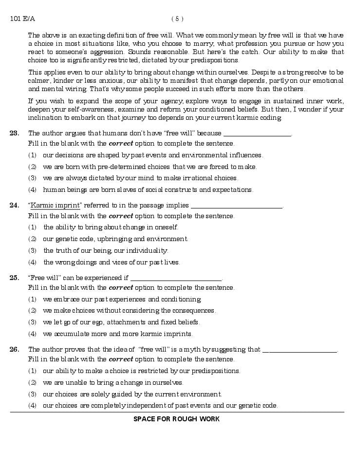 CUET 2024 Question Paper PDF (29 Subjects) with Answer Key