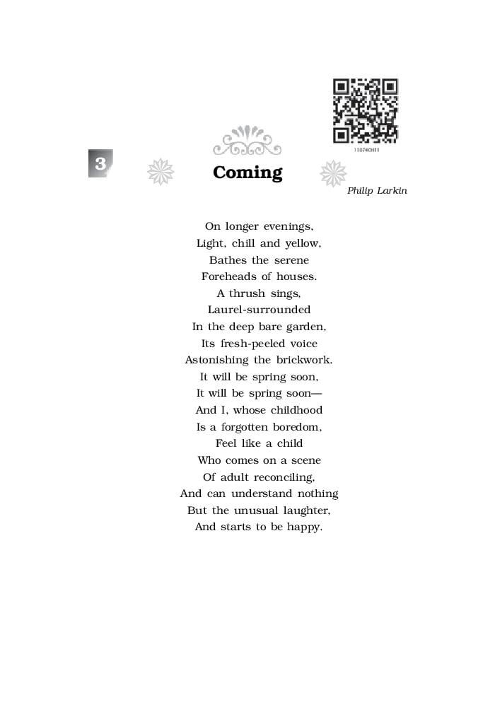 NCERT Book Class 11 English (Woven Words) Poetry 3 Coming - Page 1