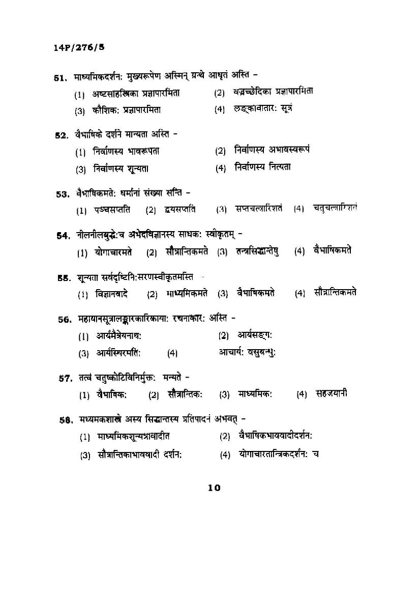 BHU PET 2014 Question Papers PDF (89 Programme Papers)