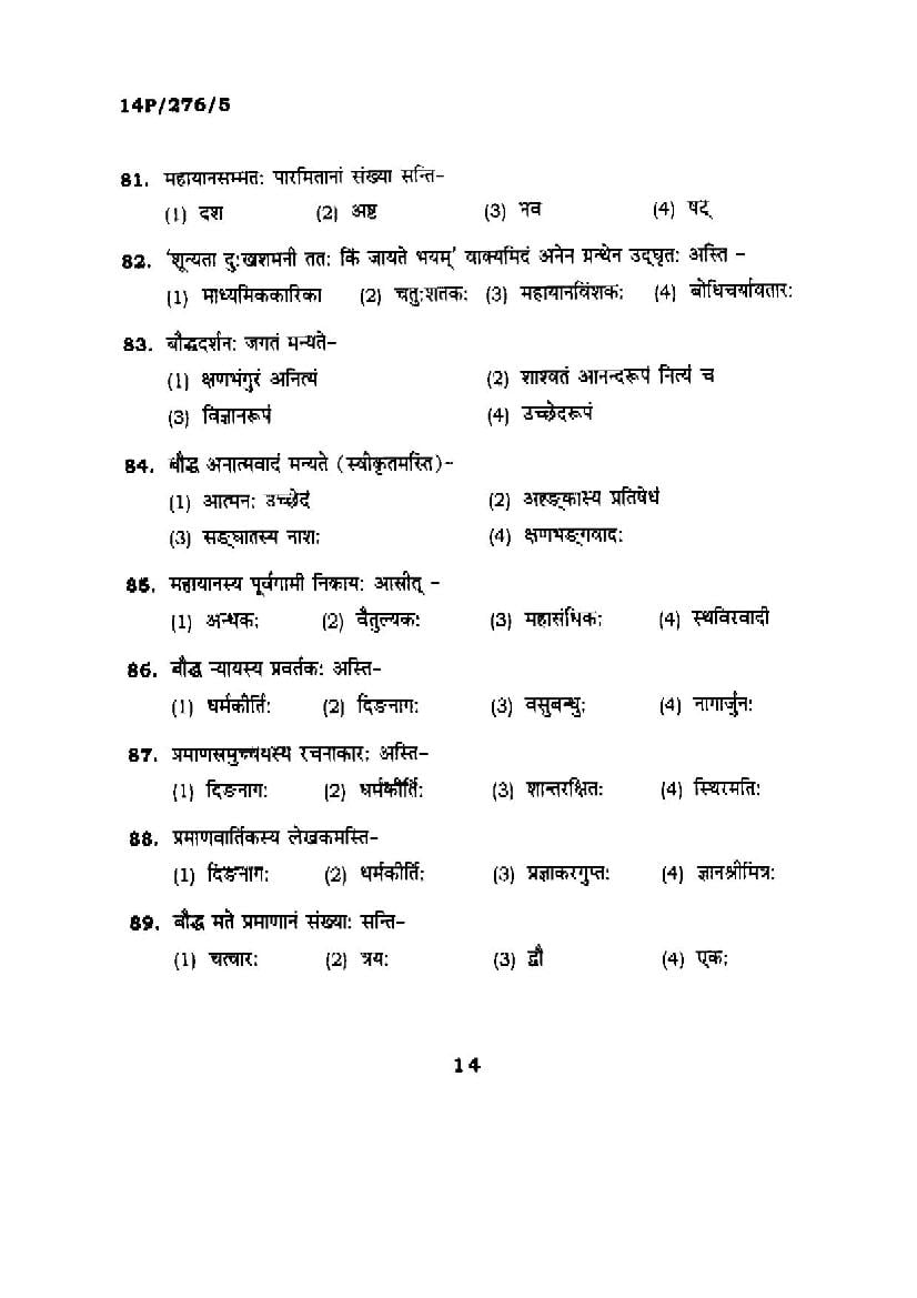 BHU PET 2014 Question Papers PDF (89 Programme Papers)