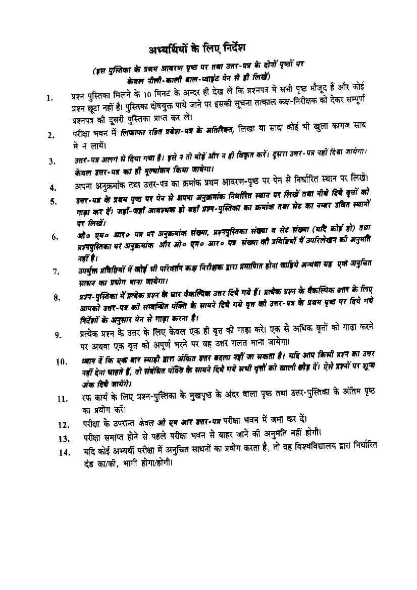 BHU PET 2014 Question Papers PDF (89 Programme Papers)