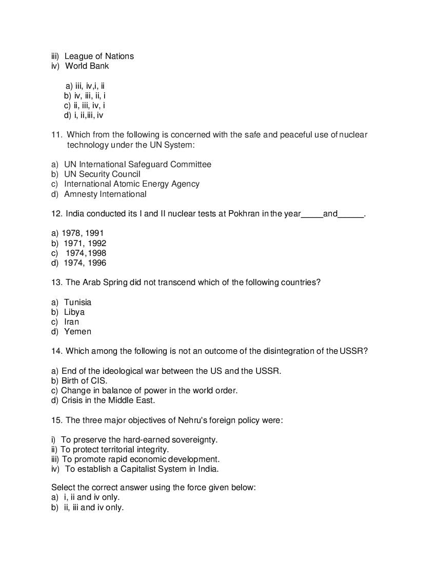 CBSE Sample Paper 2022 Class 12 Political Science - Term 1 PDF Download