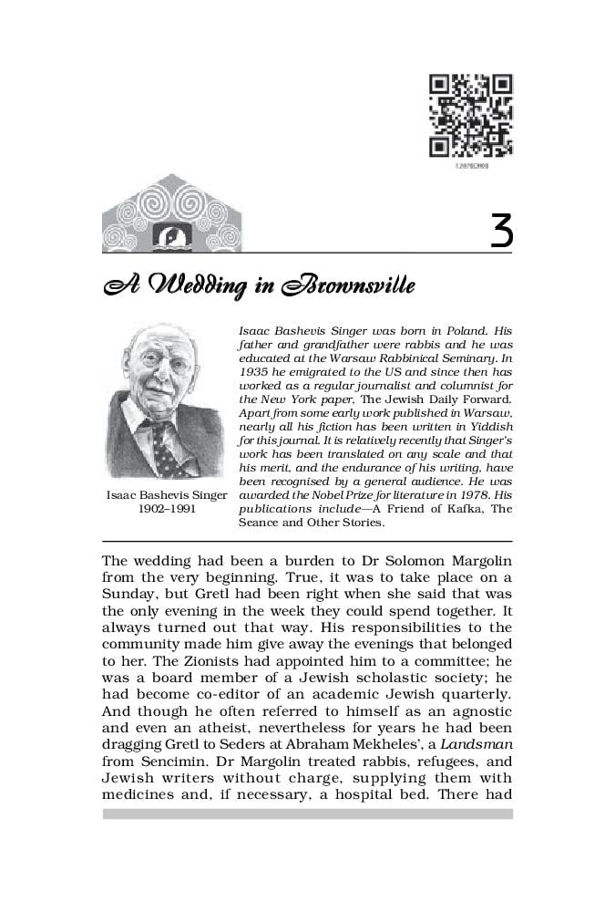 NCERT Book Class 12 English (kaleidoscope) Short Stories 3 A Wedding in Brownsville - Page 1