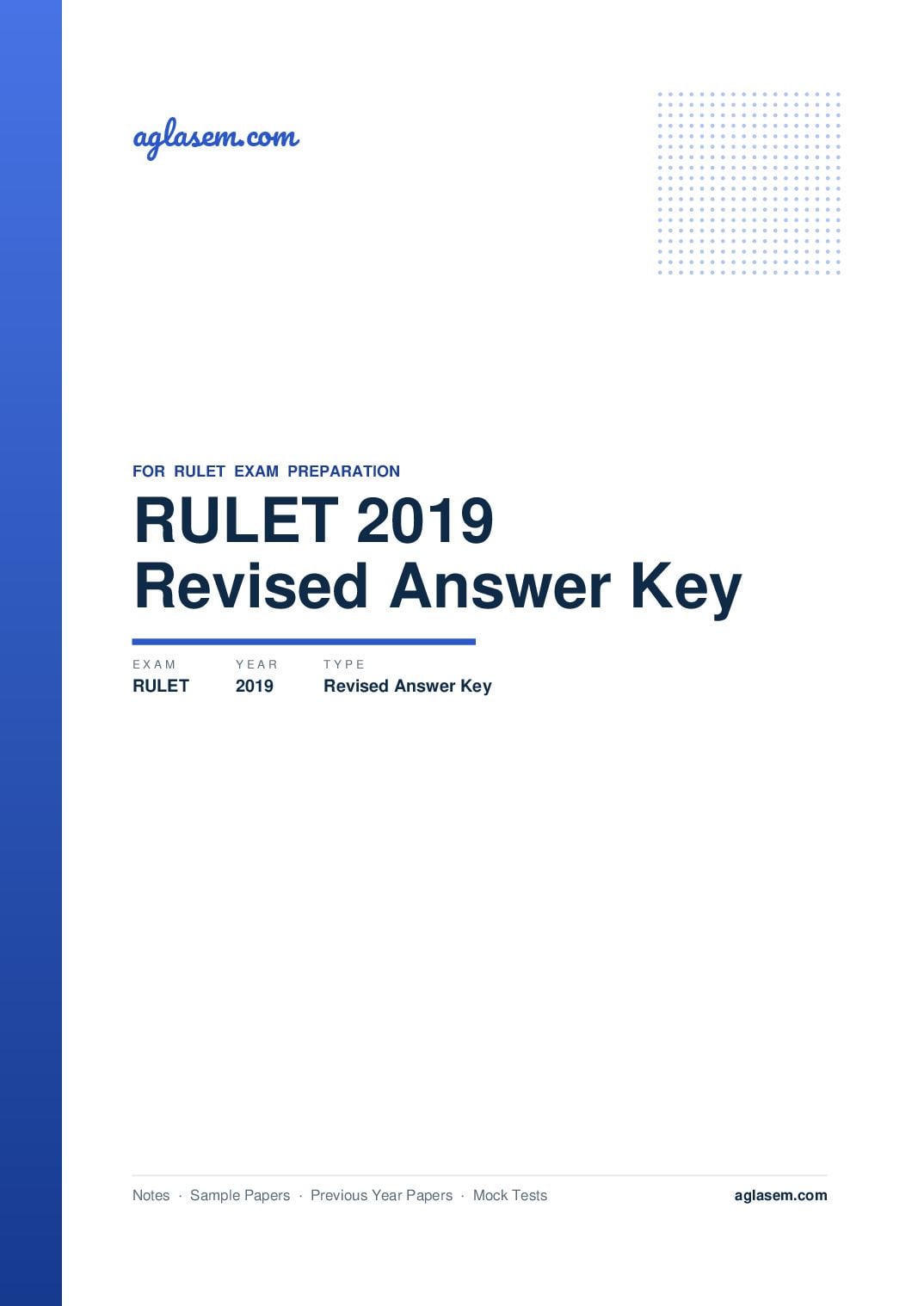 RULET 2019 Answer Key (Revised) - Page 1 of 5