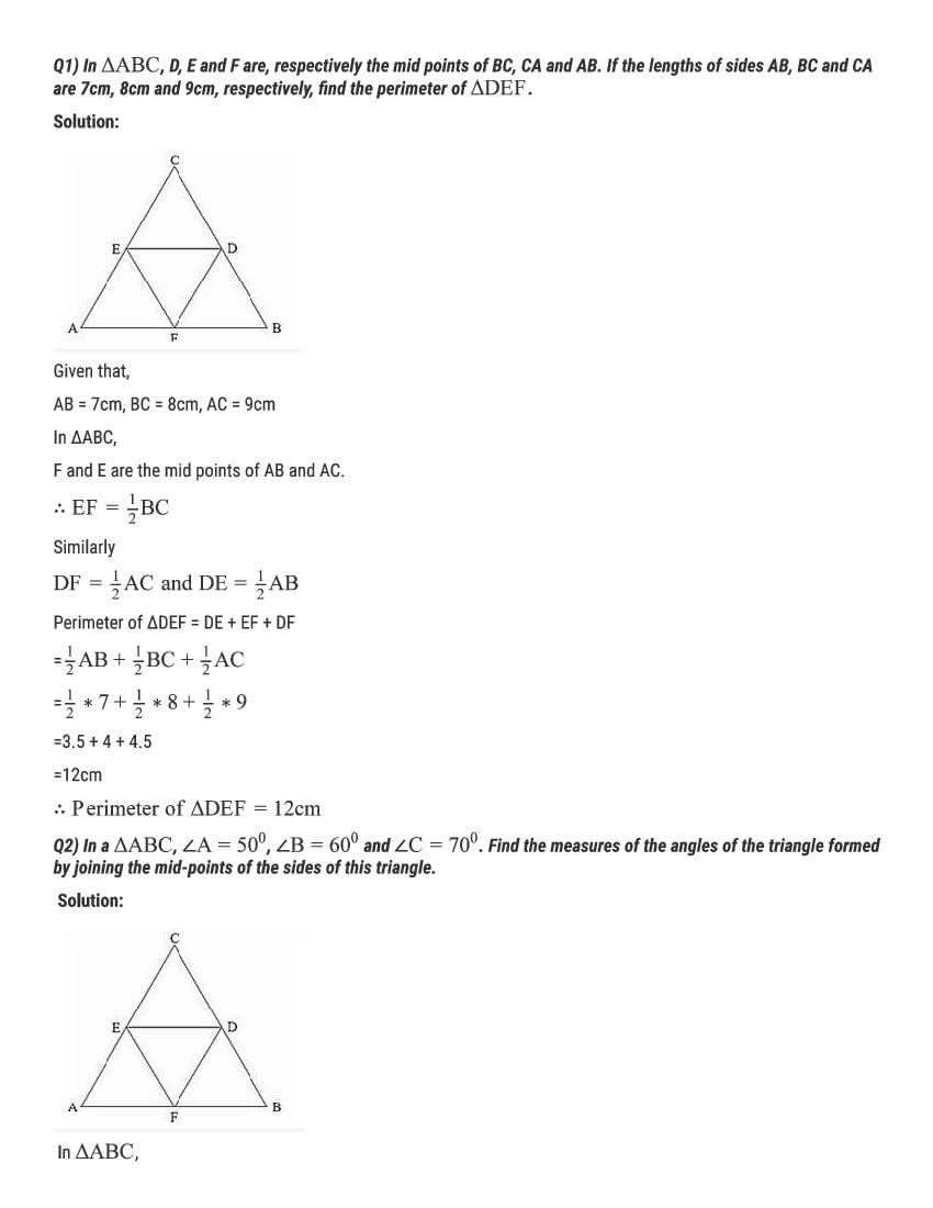 RD Sharma Solutions Class 9 Chapter 14 Quadrilaterals Excercise 14.4 - Page 1