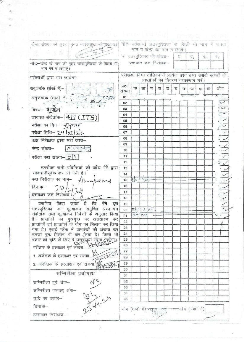Uttarakhand Board Class 12 Question Paper 2024 Solution Geography - Page 1