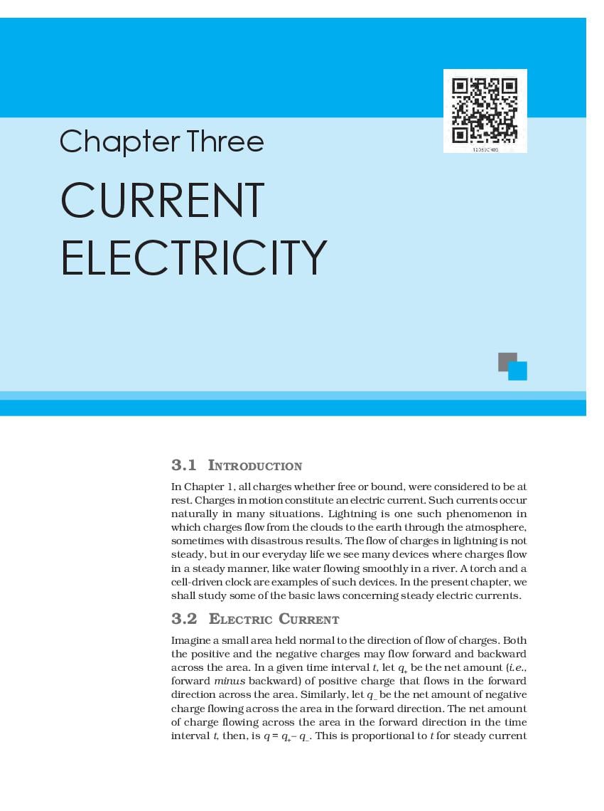 NCERT Book Class 12 Physics Chapter 3 Current Electricity - Page 1