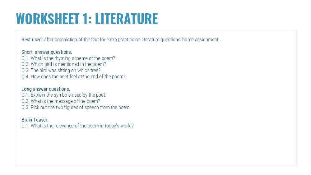 Teaching Material for Class 10 English – NCERT CBSE Handbook for Teachers