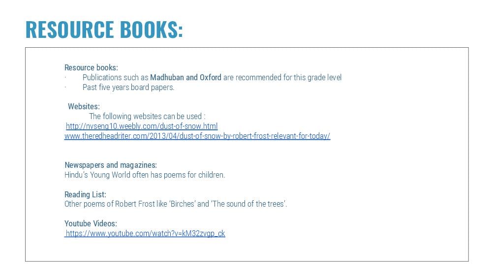 Teaching Material for Class 10 English – NCERT CBSE Handbook for Teachers