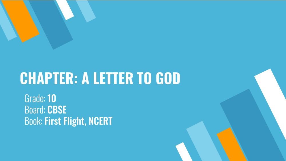 Teaching Material Class 10 English A Letter to God - Page 1