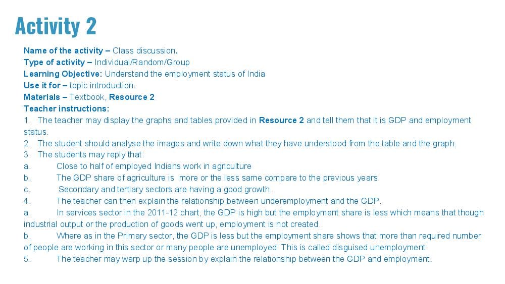 Teaching Material for Class 10 Economics – NCERT CBSE Handbook for Teachers