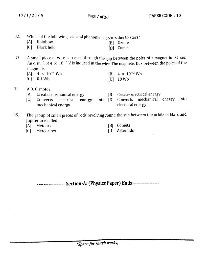 NERIST NEE 2020 Question Paper PDF (NEE-I, Free)
