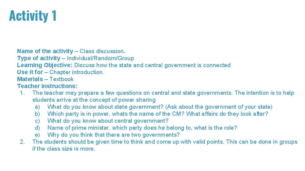 Teaching Material for Class 10 Political Science – NCERT CBSE Handbook for Teachers