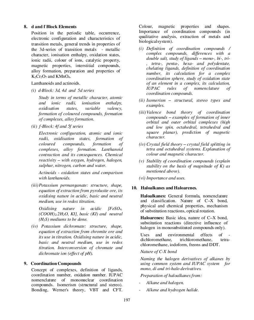 ISC Chemistry Syllabus 2022 for Class 11, Class 12 AglaSem Schools