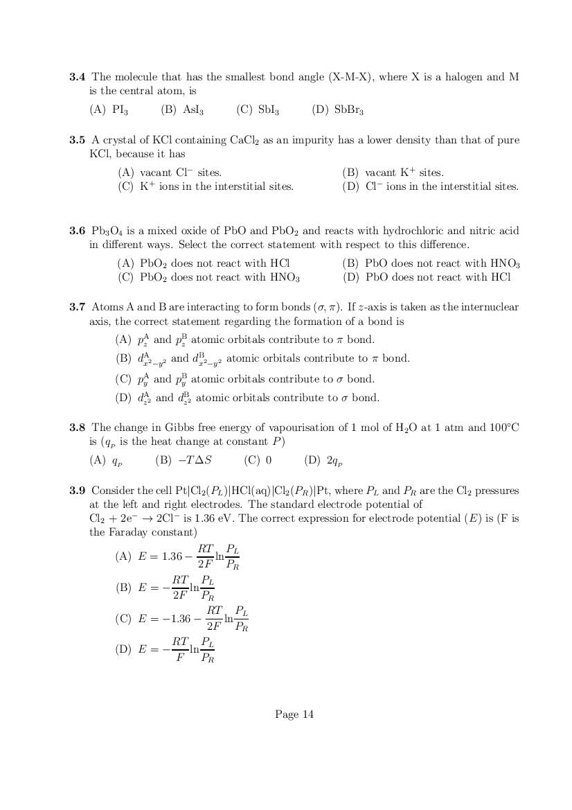 NEST Exam 2013 Question Paper with Answers - AglaSem Admission