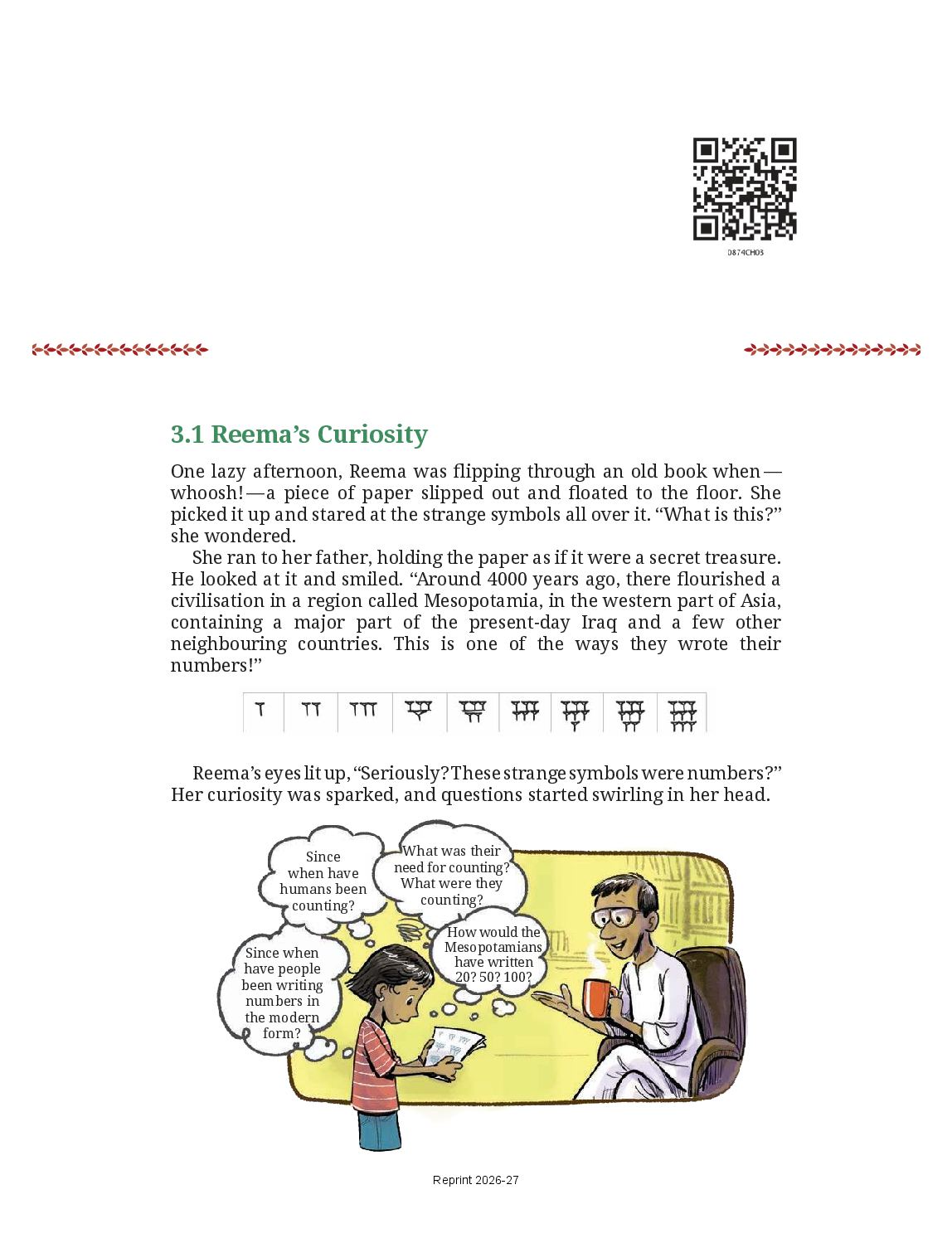 NCERT Book Class 8 Mathematics (Part I) Chapter 3 A Story of Numbers - Page 1 of 46