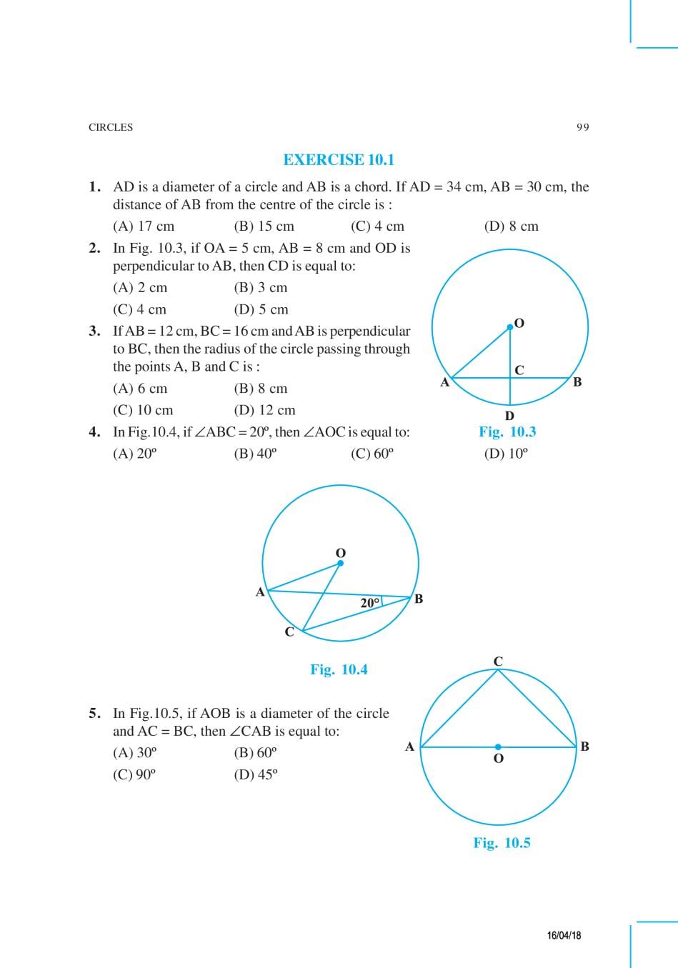NCERT Exemplar Class 9 Maths Unit 10 Circles
