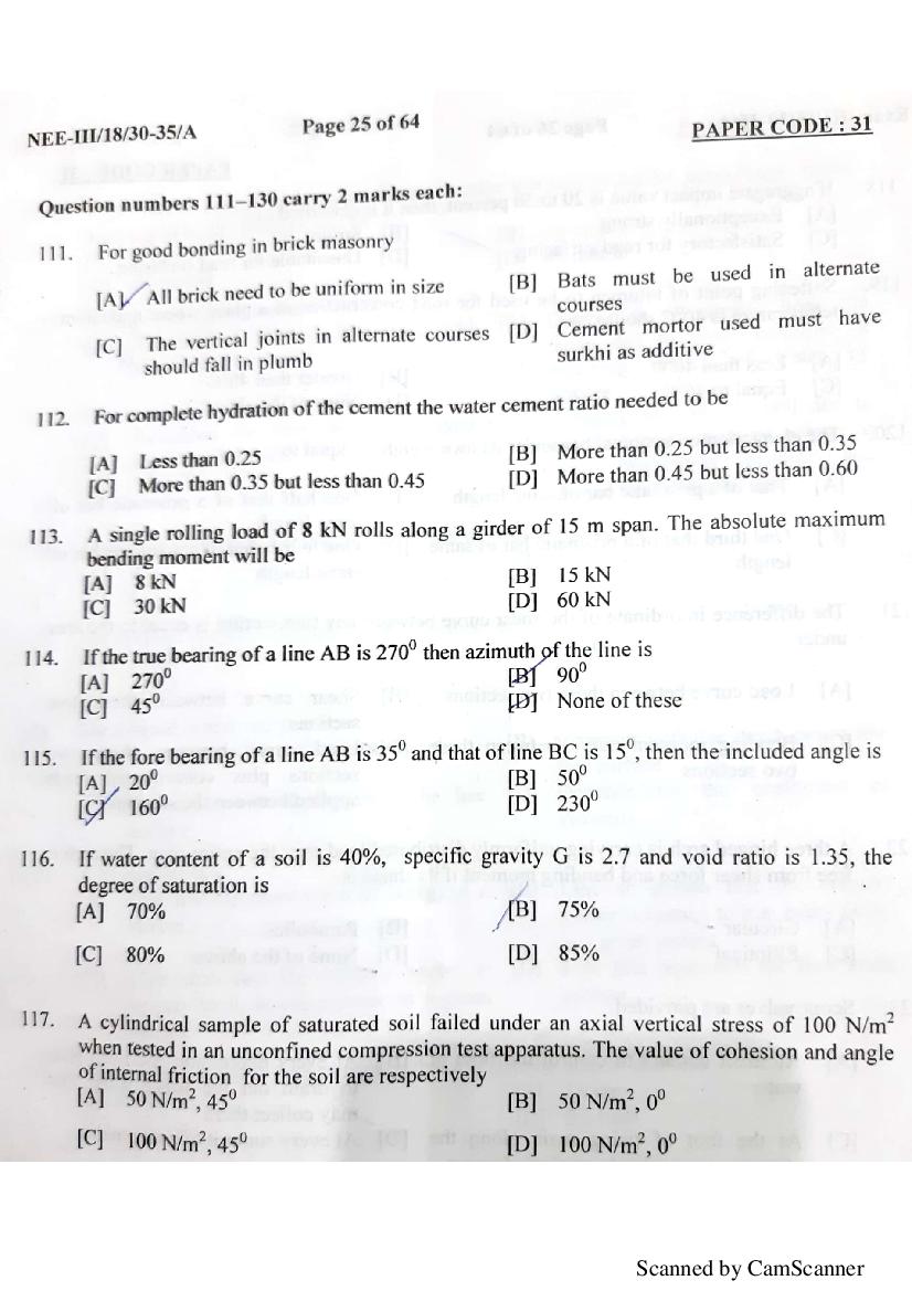 NERIST NEE 2018 Question Paper PDF (NEE-III, Free)