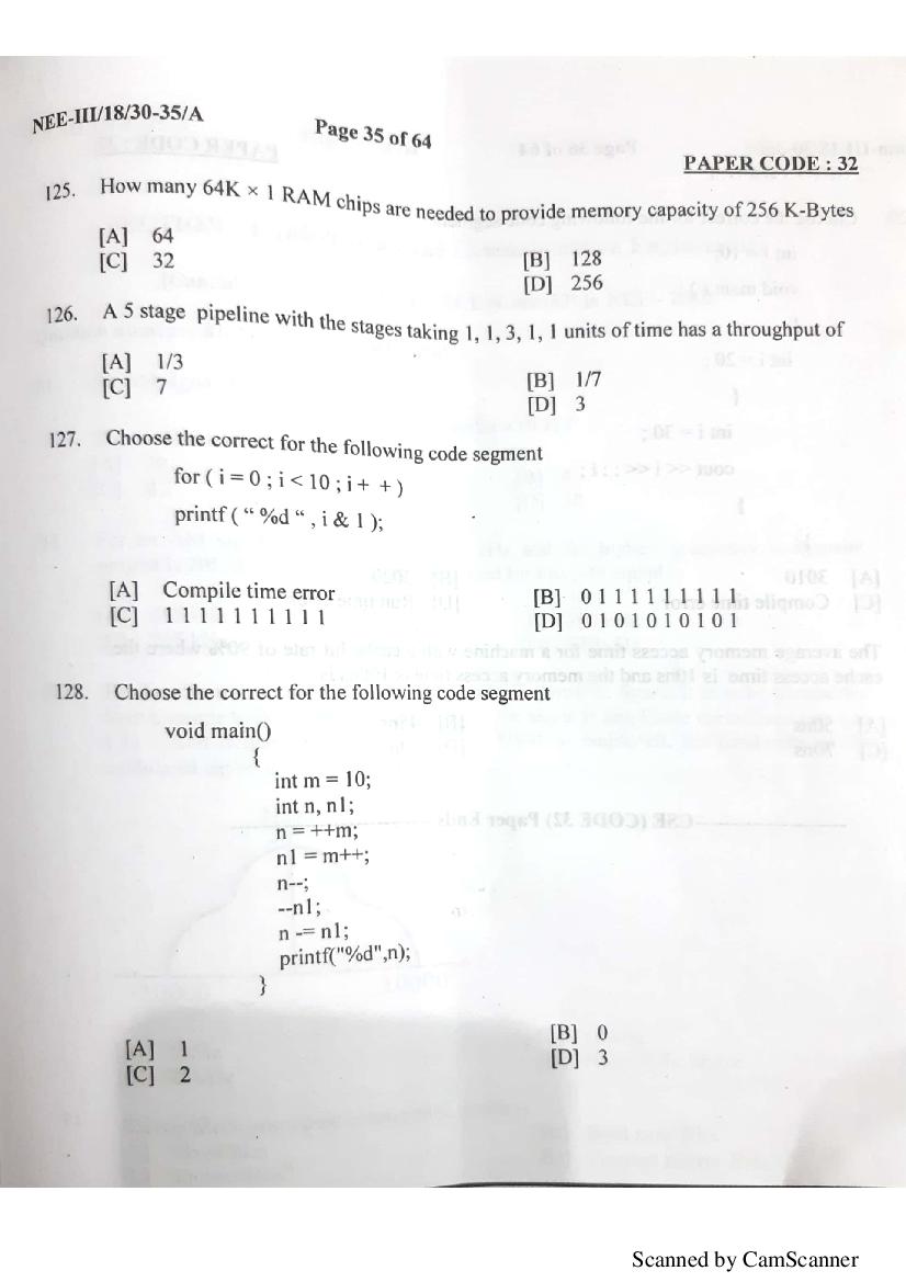 NERIST NEE 2018 Question Paper PDF (NEE-III, Free)