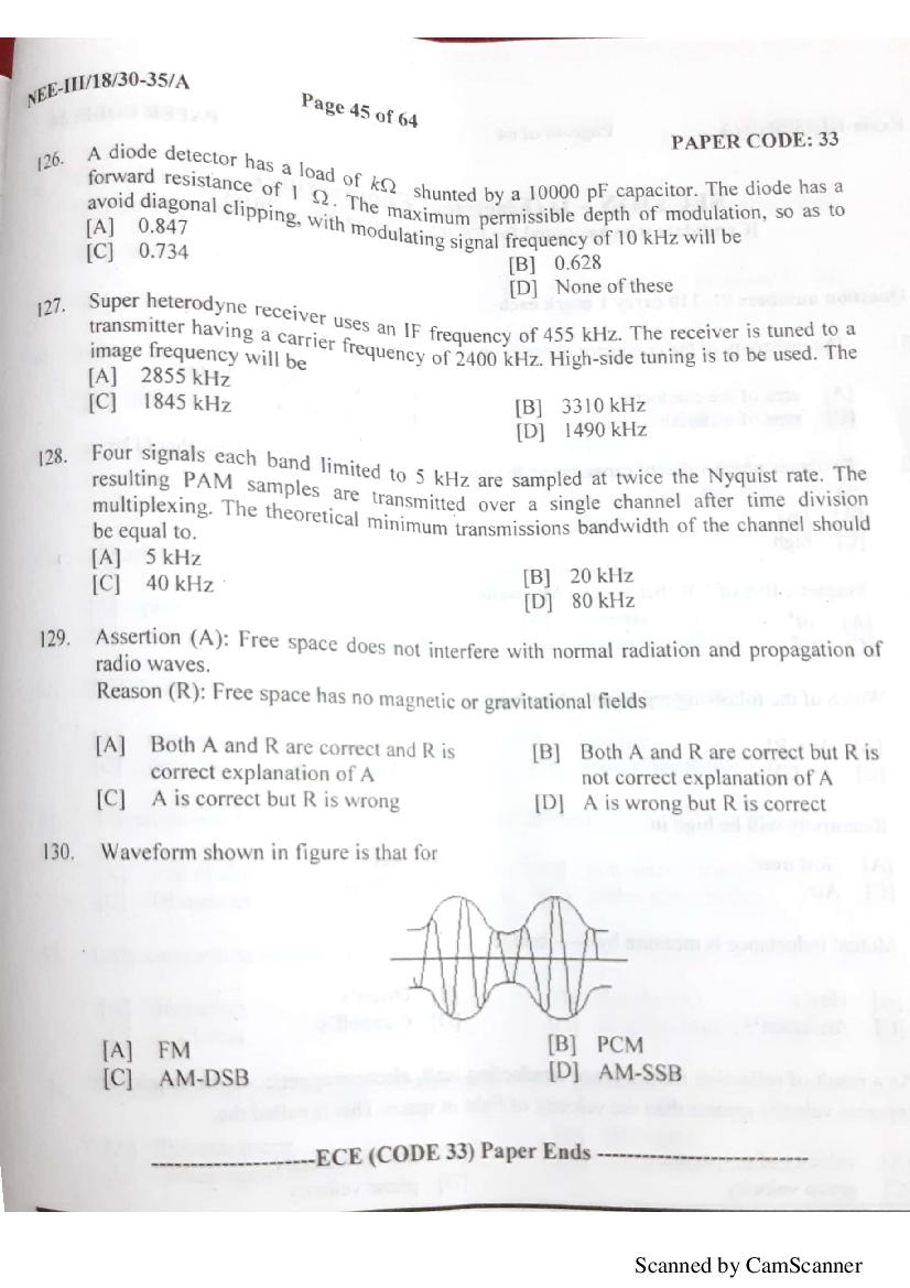 NERIST NEE 2018 Question Paper PDF (NEE-III, Free)