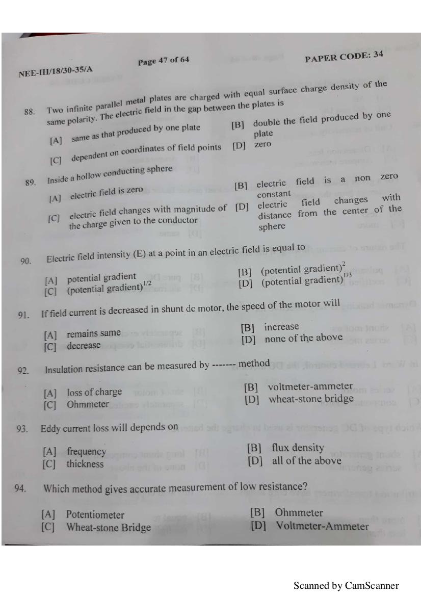 NERIST NEE 2018 Question Paper PDF (NEE-III, Free)