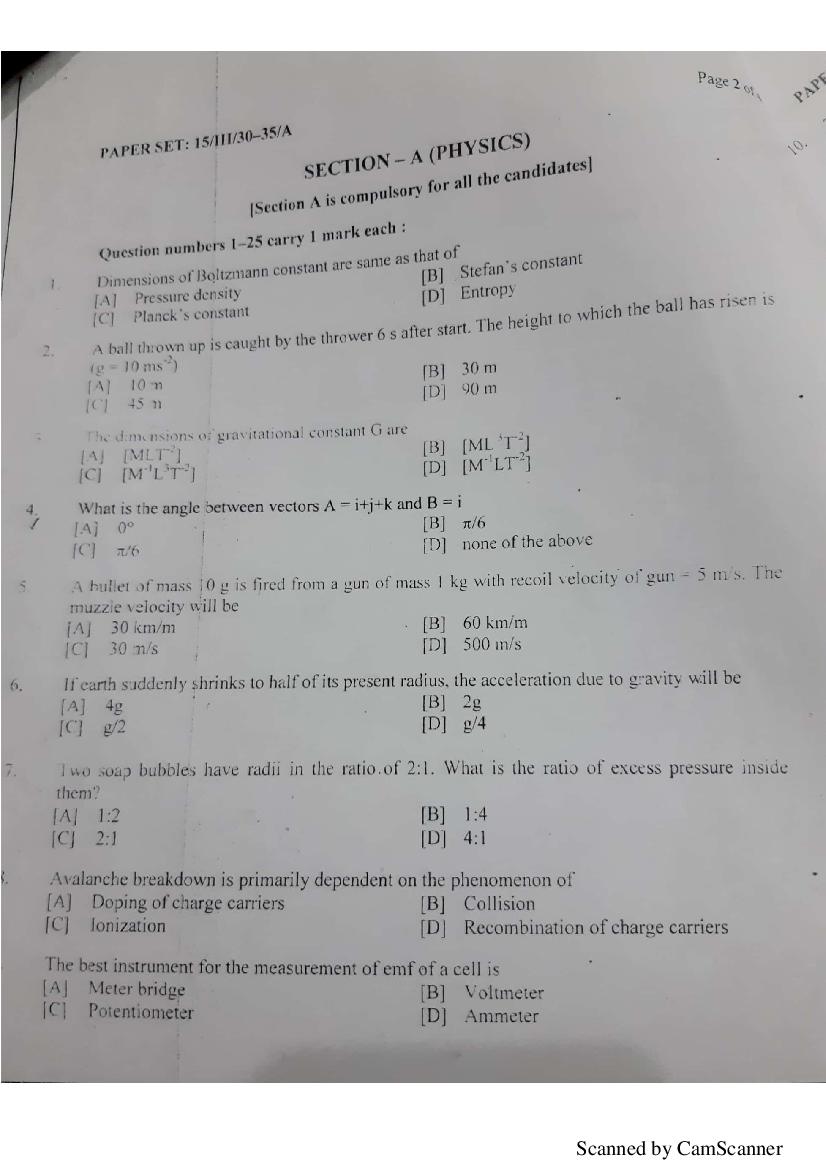 NERIST NEE 2018 Question Paper PDF (NEE-III, Free)