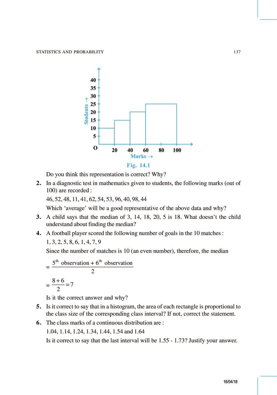 NCERT Exemplar Class 9 Maths Unit 14 Statistics and Probability