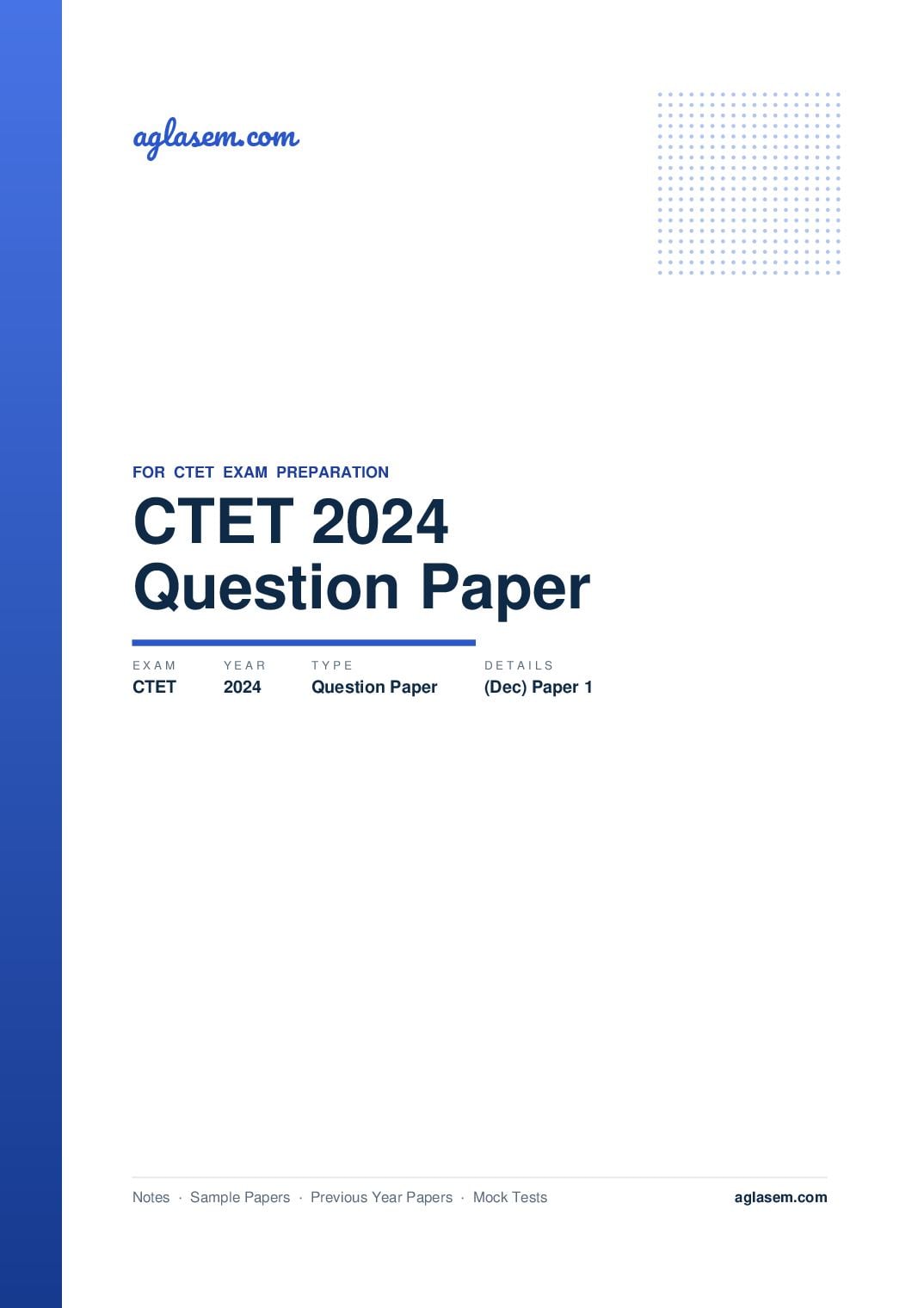 CTET 2024 (Dec) Paper 1 - Page 1 of 49