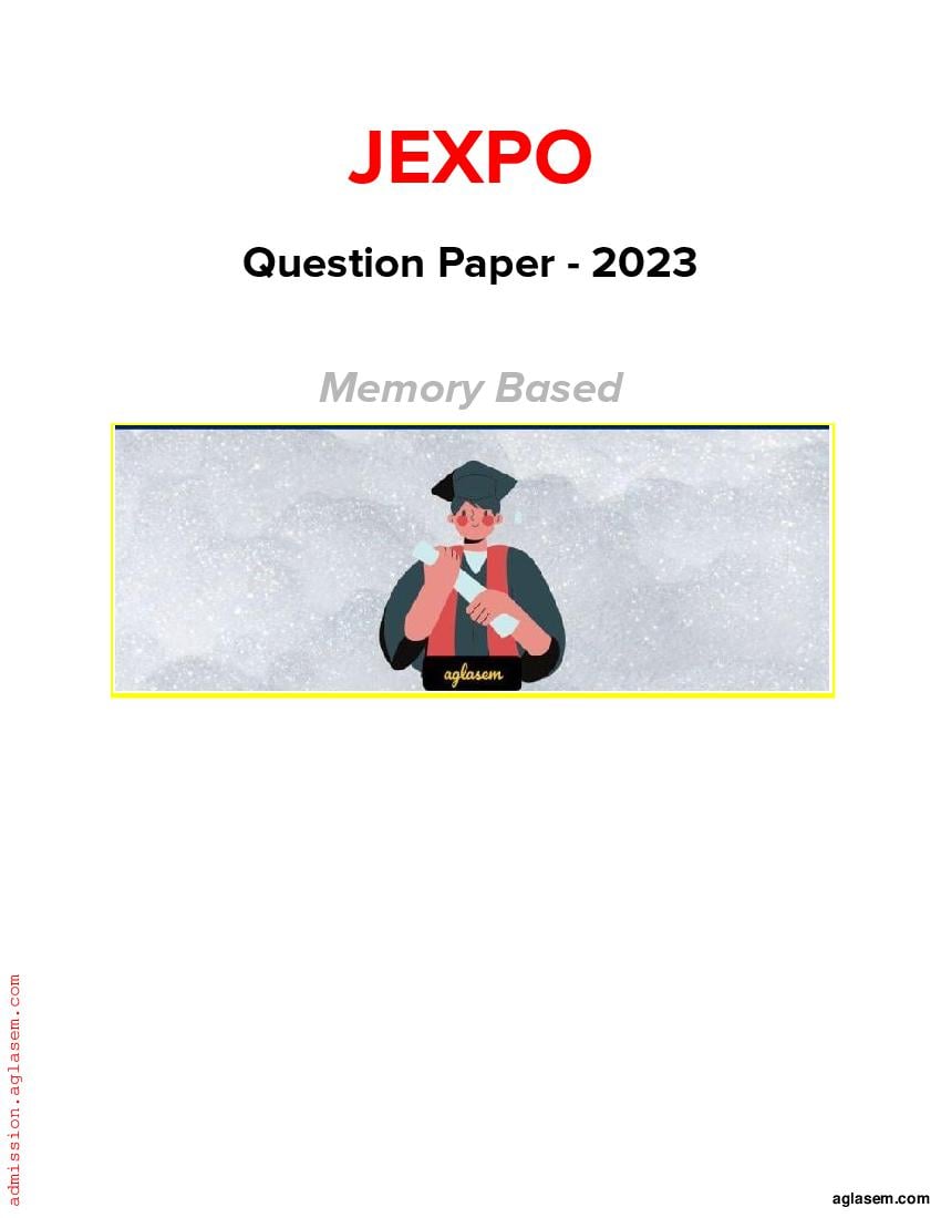 JEXPO 2023 Question Paper - Page 1