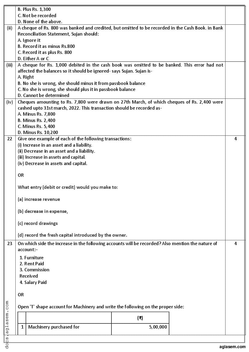 case study questions in accountancy class 11