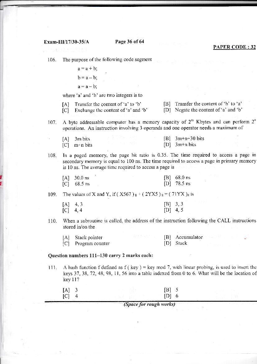 NERIST NEE 2017 Question Paper PDF (NEE-III, Free)