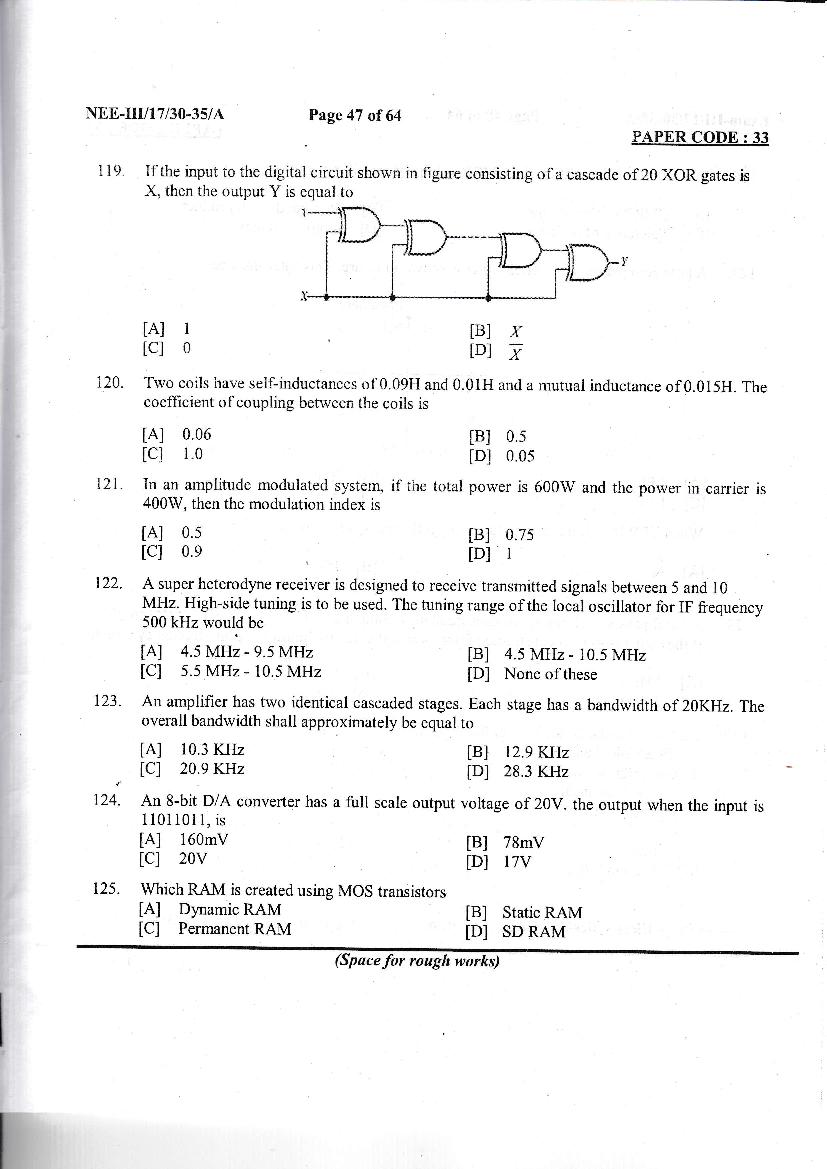 NERIST NEE 2017 Question Paper PDF (NEE-III, Free)