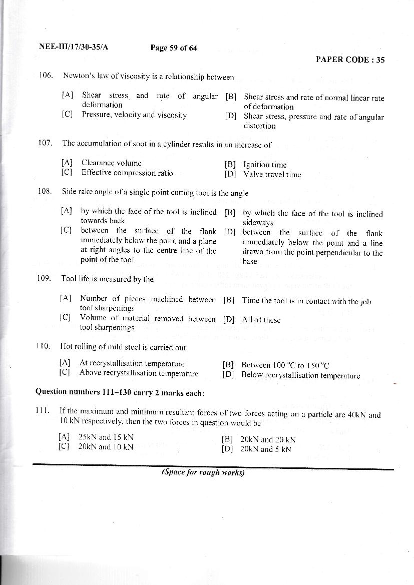 NERIST NEE 2017 Question Paper PDF (NEE-III, Free)