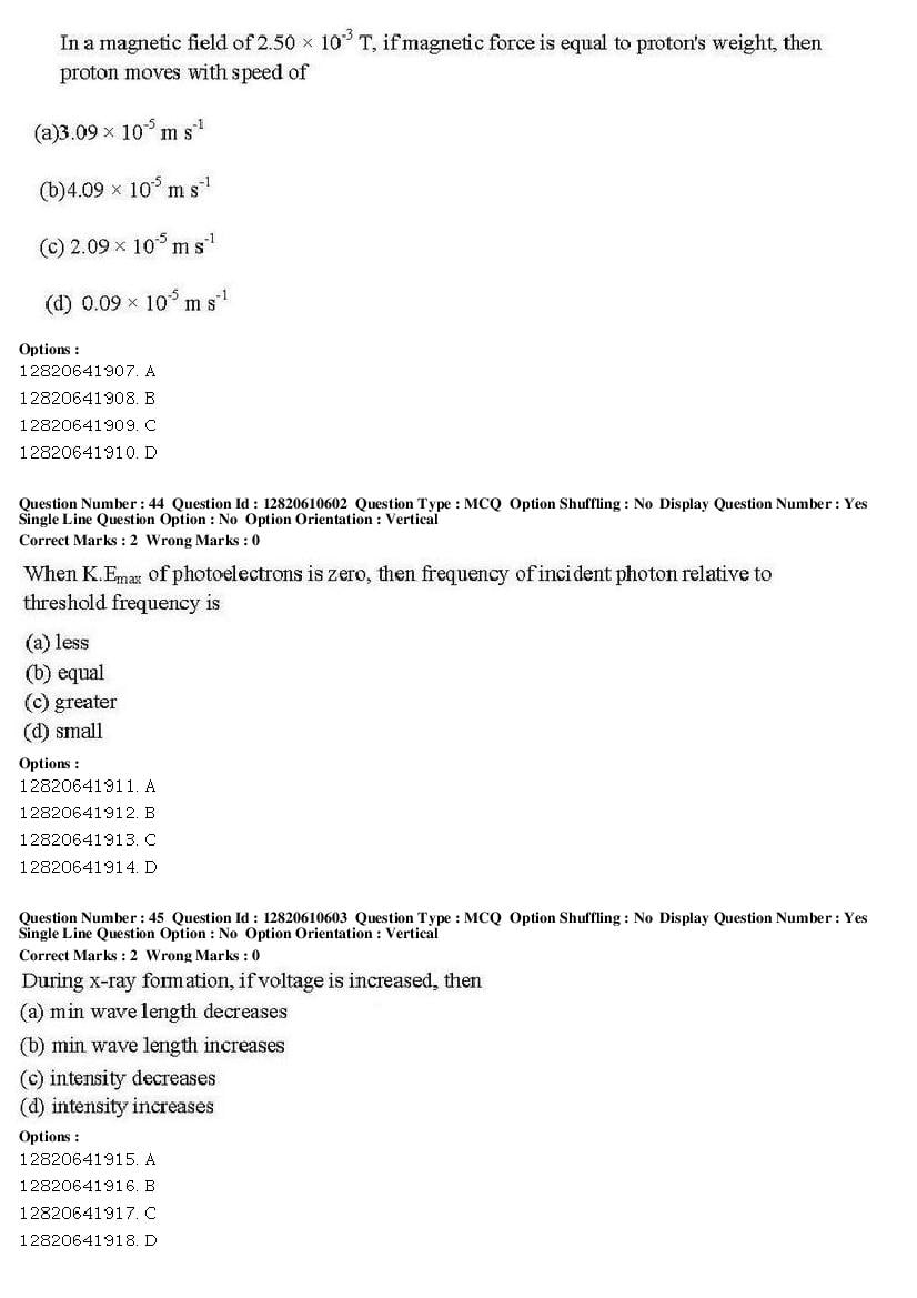 JNUEE 2019 Question Paper PDF (48 Papers, MA to PhD)