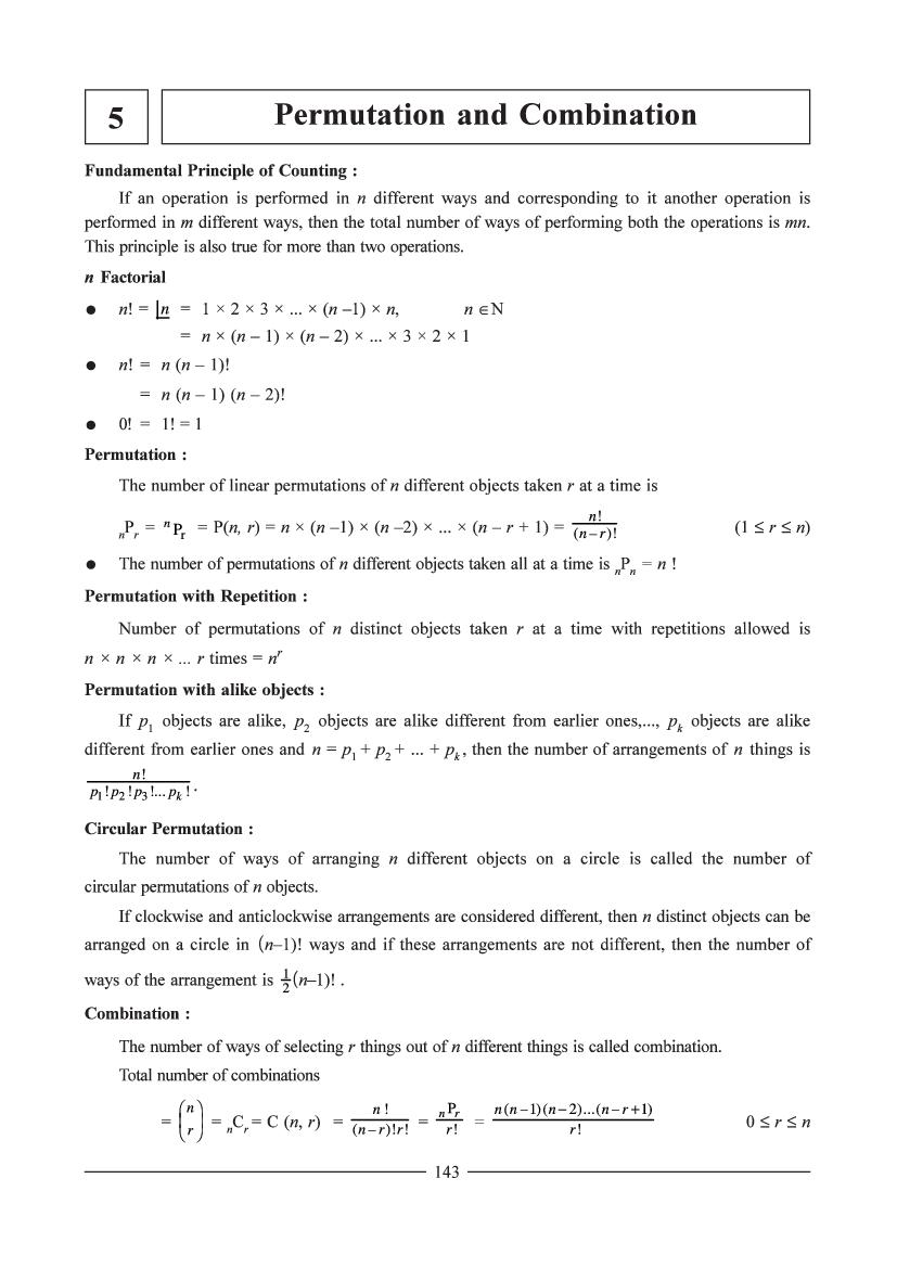 JEE Mathematics Question Bank - Permutation and Combination - Page 1