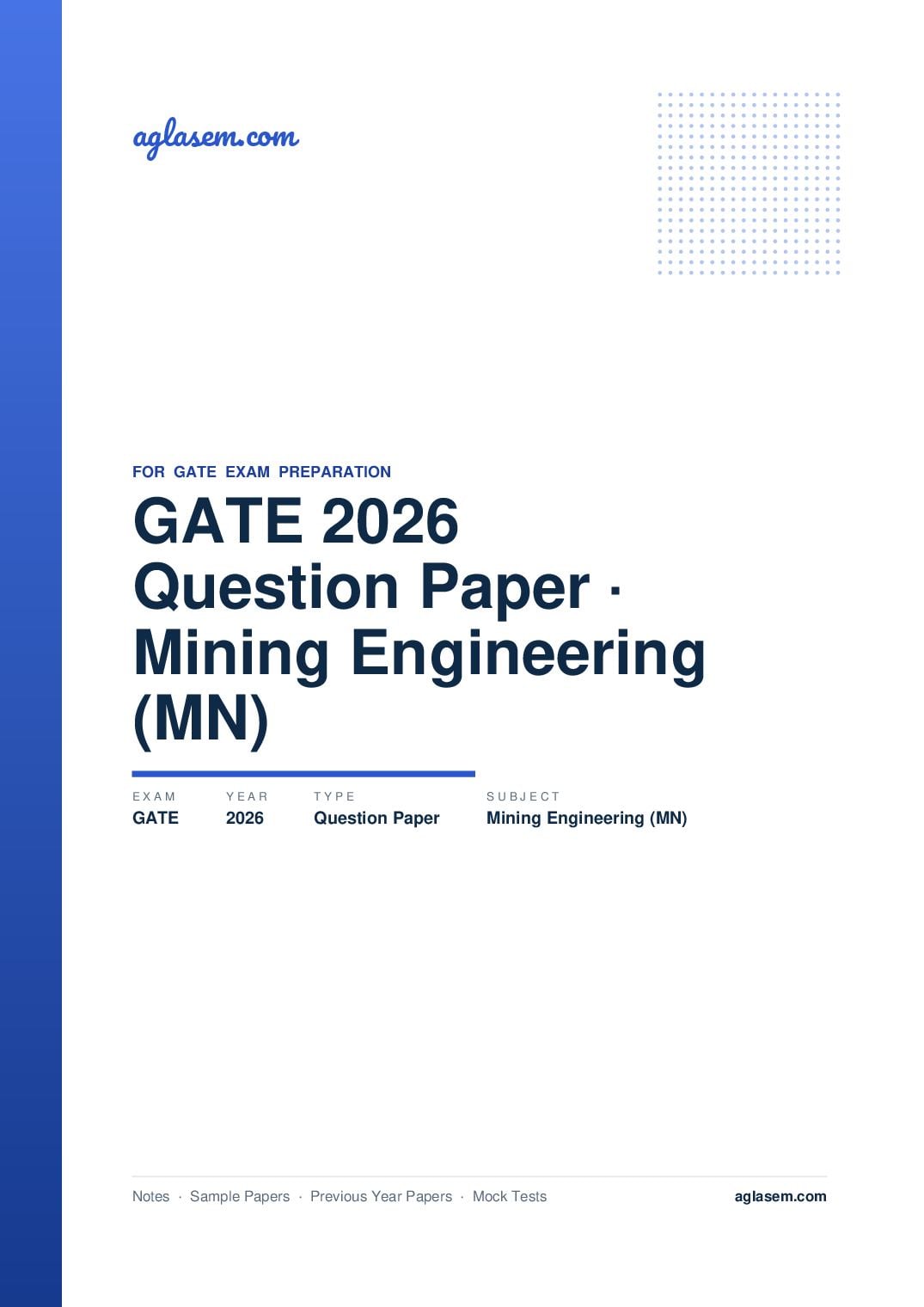 GATE 2026 Question Paper Mining Engineering (MN) - Page 1 of 48